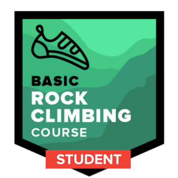 Basic Rock Climbing Course Student
