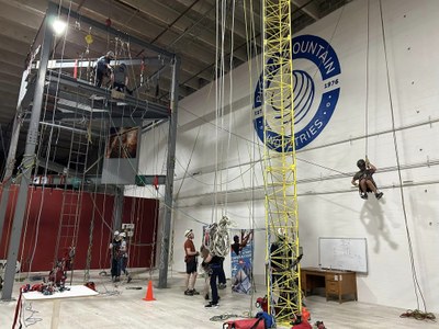 Climb – Indoor rappelling, rope ascending practice at Pigeon Mountain Industries