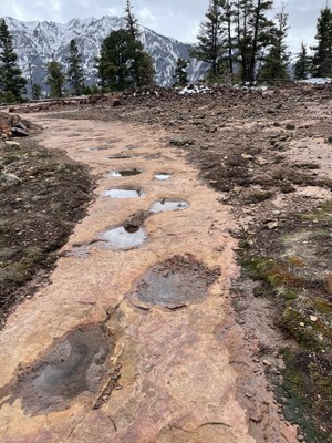 Hiking – Ouray's Silvershield Trail to the West Gold Hill Dinosaur Tracksite -- Group #1